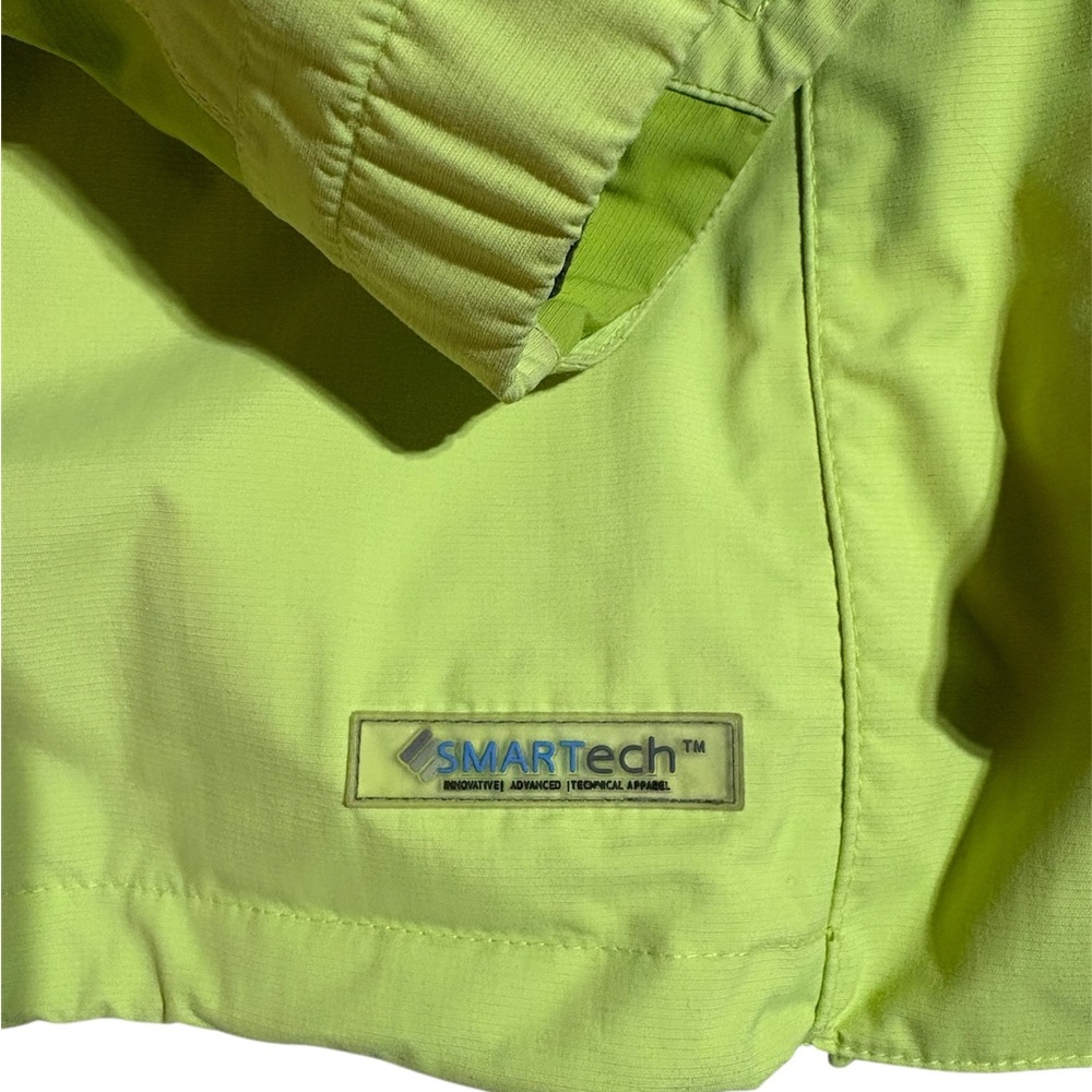 Women’s Lime Green Hooded Winter Jacket with Fleece inside! Size L - Picture 3 of 5